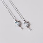 Heliophilia Silver Collar de Acero Plata y Aqua